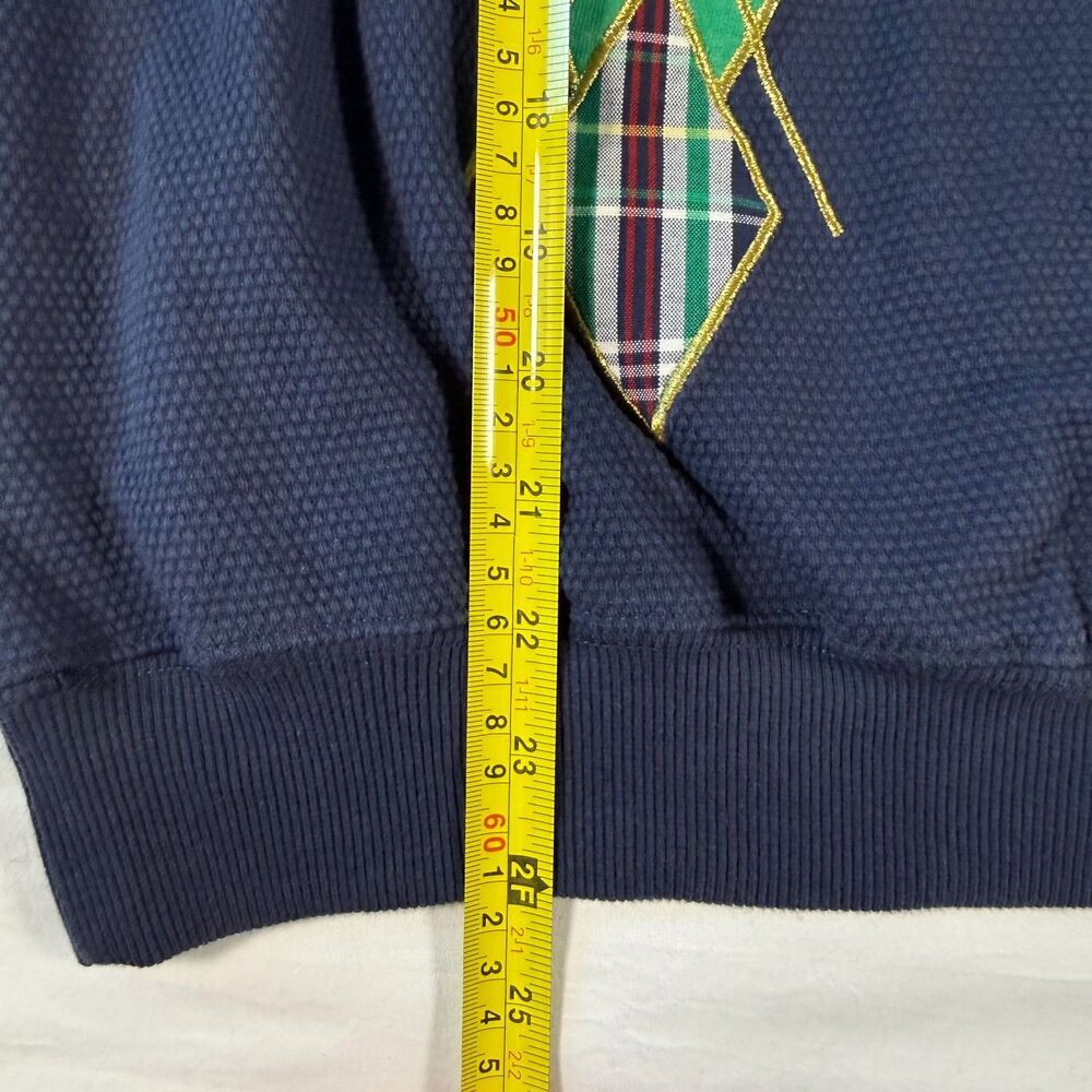 Alfred Dunner Layered-Look Sweater Vest Polo Women's M Navy Argyle - Picture 7 of 9